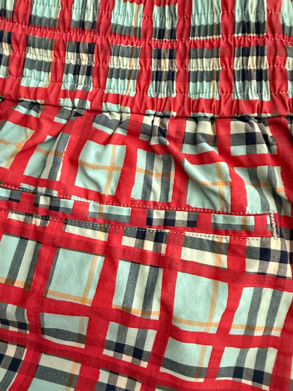 Burberry Shorts Red and Light Blue Plaid Women's - Picture 4 of 12